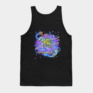 Skeleton - skateboarder - Rock Climber - Dia De Los Muertos - skull Tank Top